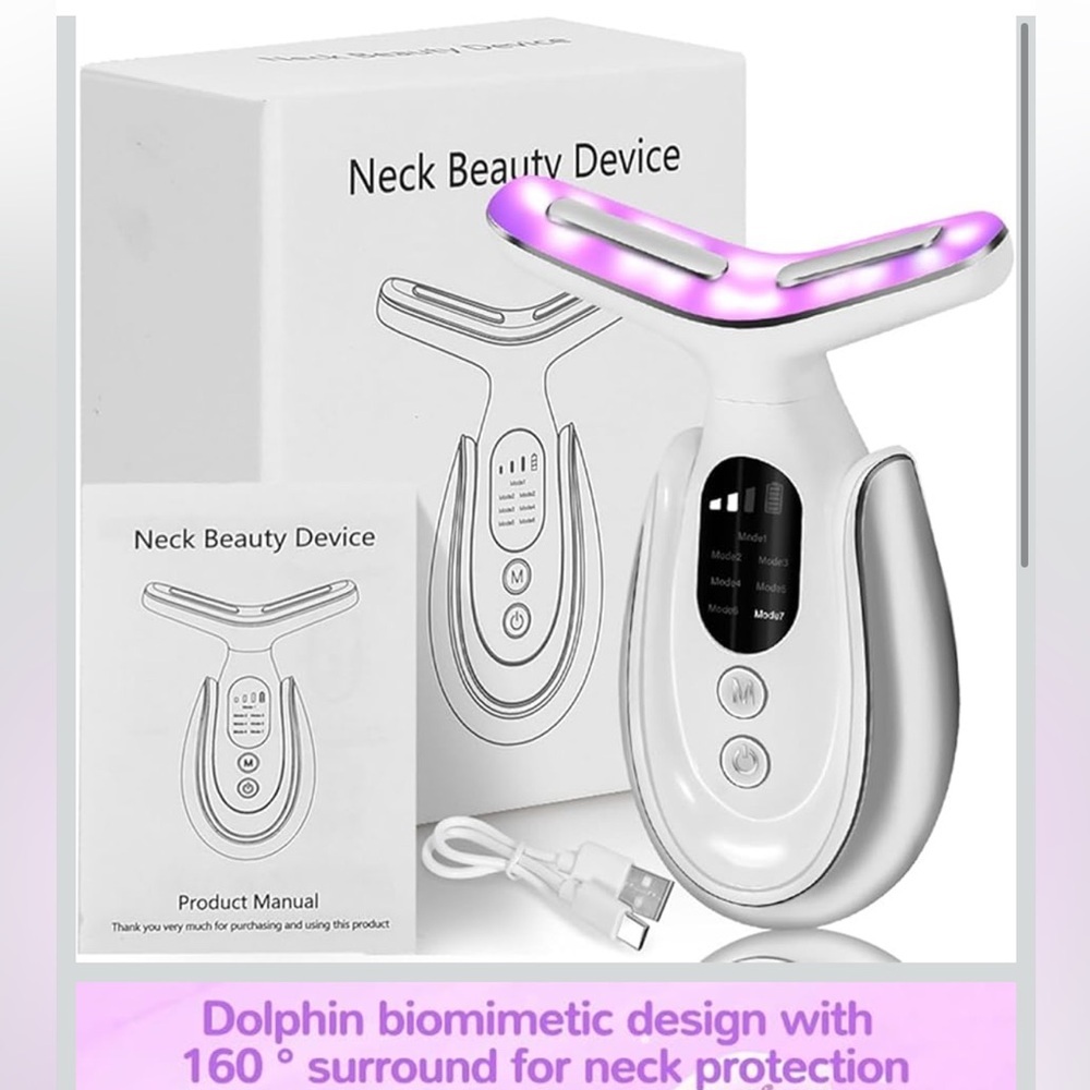 Neck Beauty Device with LED Light Therapy